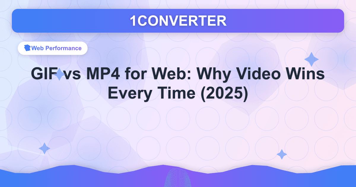 GIF vs. MP4 für das Web: Warum Video jedes Mal gewinnt (2025) GIF vs. MP4 für das Web: Warum Video jedes Mal gewinnt (2025) - Web Performance guide on 1CONVERTER blog